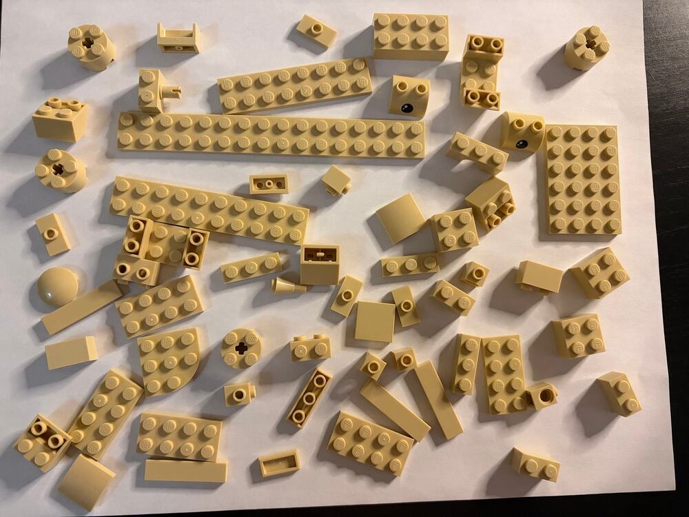 LEGO Tan Parts Lot Genuine LEGO Bricks Plates Slopes Modified Pieces Bulk MOC